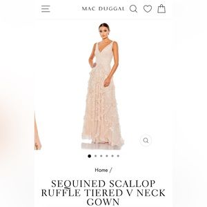 MacDuggal size 6 blush dress. Worn only once!!!